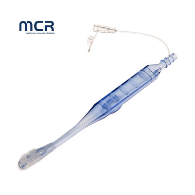 Good price Medical Suction Toothbrush with Silicone Brush Head Transparent Handle and Flushing Port for ICU Oral Care online